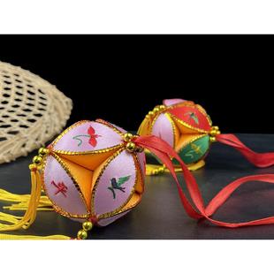 6CM三月三抛绣球广西壮族靖西旧州纯手工民族工艺品汽车挂件