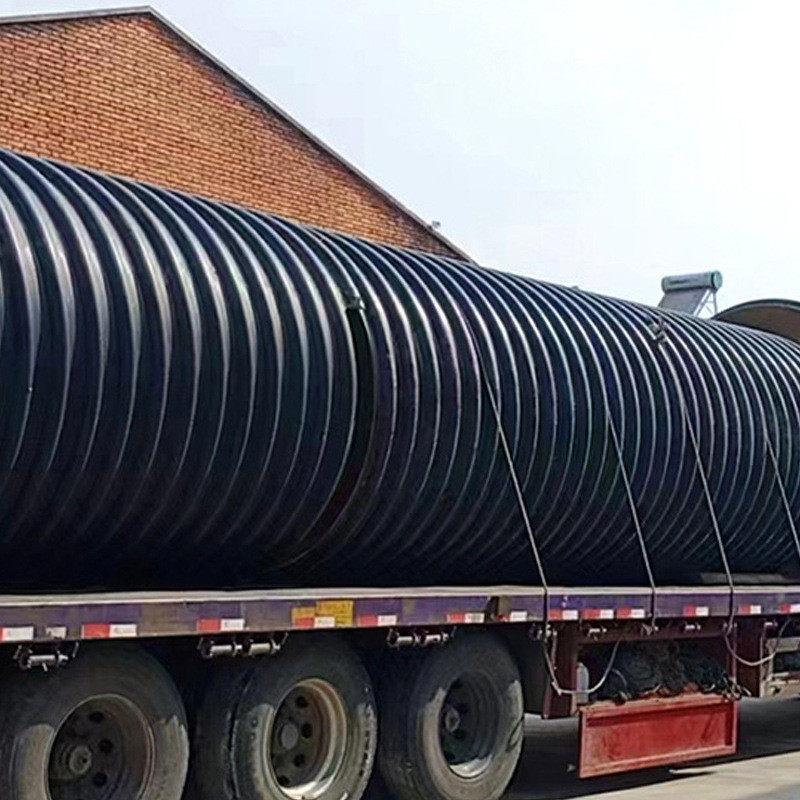 hdpe管增强螺旋波纹管hdpe双壁波纹管钢带管市政污水处理钢带