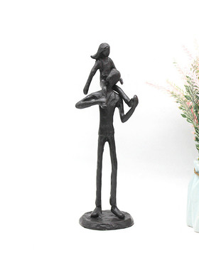 欧式铸铁父女情金属工艺品摆件家居桌面雕像雕塑送礼祝福感恩纪念