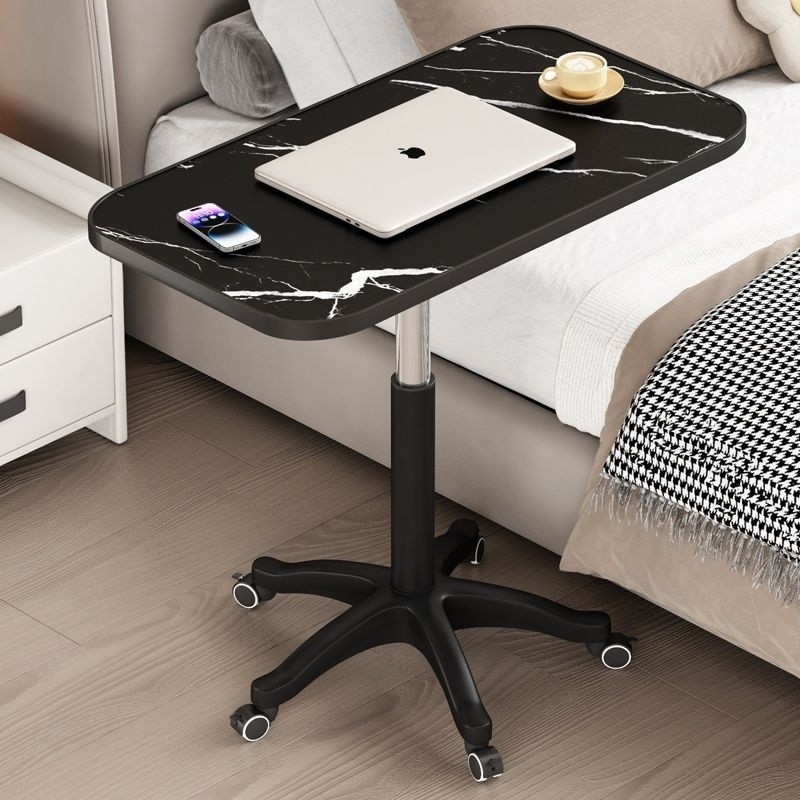 滑轮移动可升降小桌子小型床边桌站立式工作台笔记本电脑升降桌子