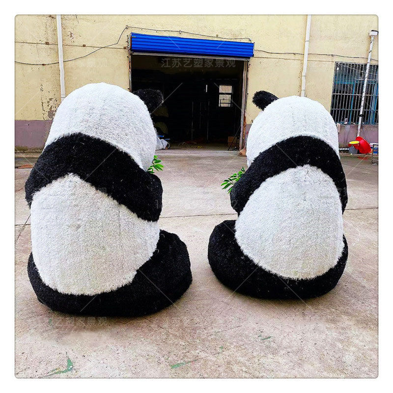 户外园林景观五色仿真动物草仿真稻草工艺雕塑卡通造型绿雕工艺品