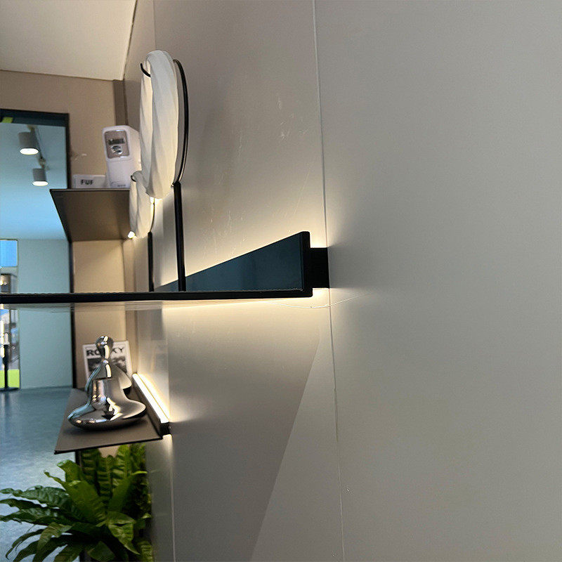 家用挂壁式led灯发光置物架客厅书房层板展示架内置铝合金书架,收纳整理,整理架/置物架/收纳架,淘宝优惠券,粉丝福利购,淘宝优惠卷