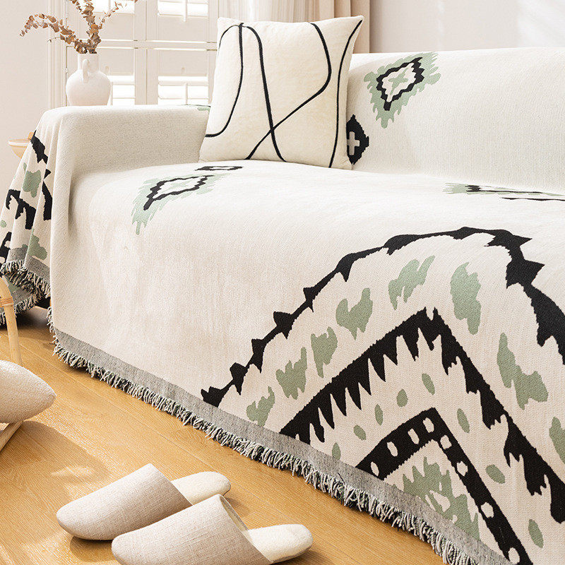 四季通用高级感沙发巾全盖复古美式全包沙发套罩防猫抓沙发垫毯子