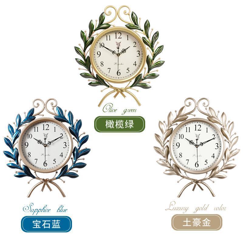 热销艺术品挂钟家用卧室客厅现代挂表轻奢钟表流行实用简约静音石