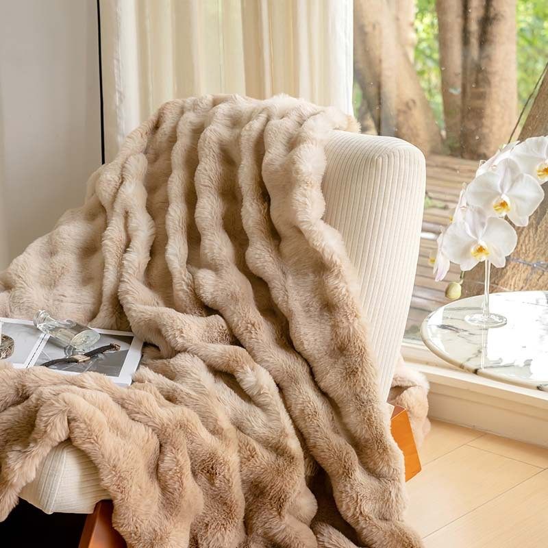 高端加厚兔兔绒毛毯冬季保暖办公室午睡毯沙发被套单双人盖毯毯子,床上用品,休闲毯/毛毯/绒毯,淘宝优惠券,粉丝福利购,淘宝优惠卷