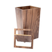 收纳简约木质垃圾桶客厅卧室实木日式 木桶民宿酒店木制垃圾桶