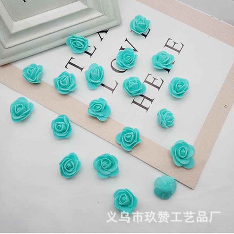 2.5cm假花泡沫pe玫瑰花朵装饰花pe玫瑰熊仿真小花头一包500朵