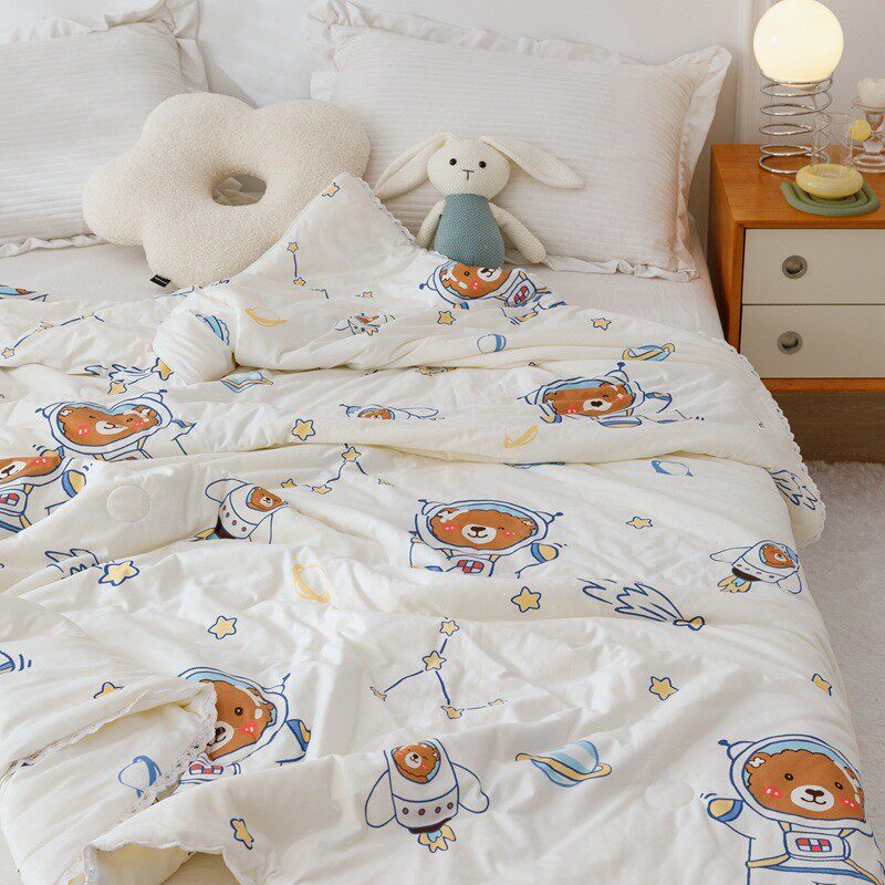 针织棉夏凉被子被芯四季通用单人卡通春秋被儿童空调被超柔软+