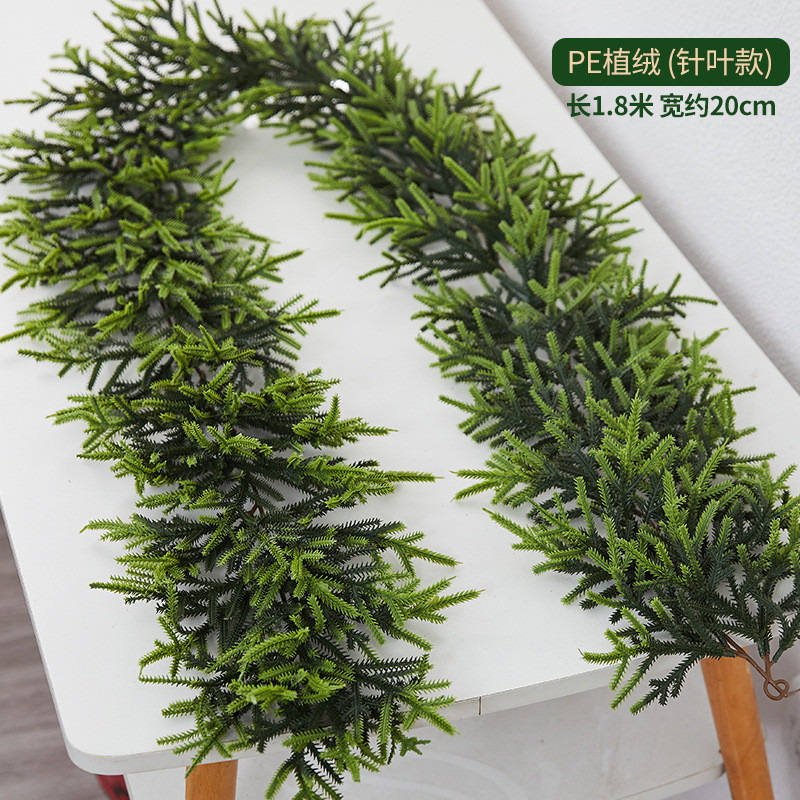 圣诞节装饰品加密落雪pe装饰藤条圣诞树酒店橱窗门挂墙挂挂饰家用