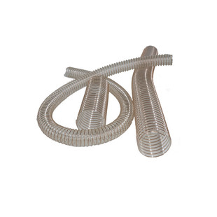 pu钢丝伸缩透明软管吸尘通风管防静电耐磨钢丝软管pu钢丝管厂家