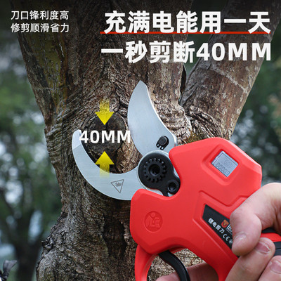 电动剪刀果树修枝剪大功率型锂电大开口自动剪树枝电剪子剪枝神器