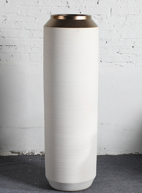 景德镇陶瓷花瓶落地大客厅干花花瓶摆件轻奢北欧白色摆设现代简约