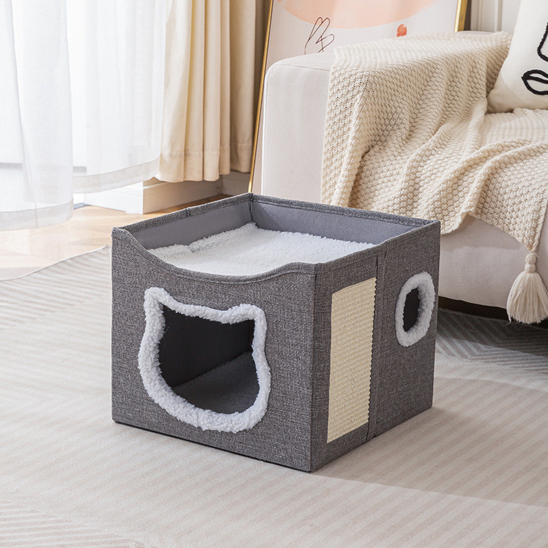 爆款宠物狗窝宠物窝室内可折叠宠物收纳猫窝凳折叠房子现货