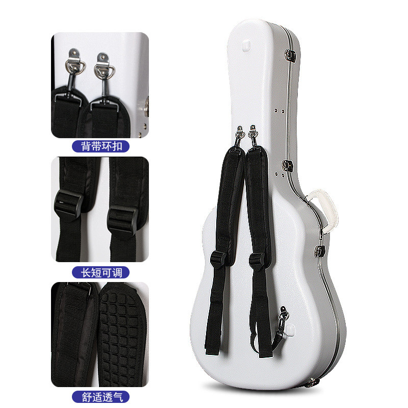 热销吉他盒40寸41寸民谣吉他琴箱加厚防水防潮硬盒抗压防撞可航空