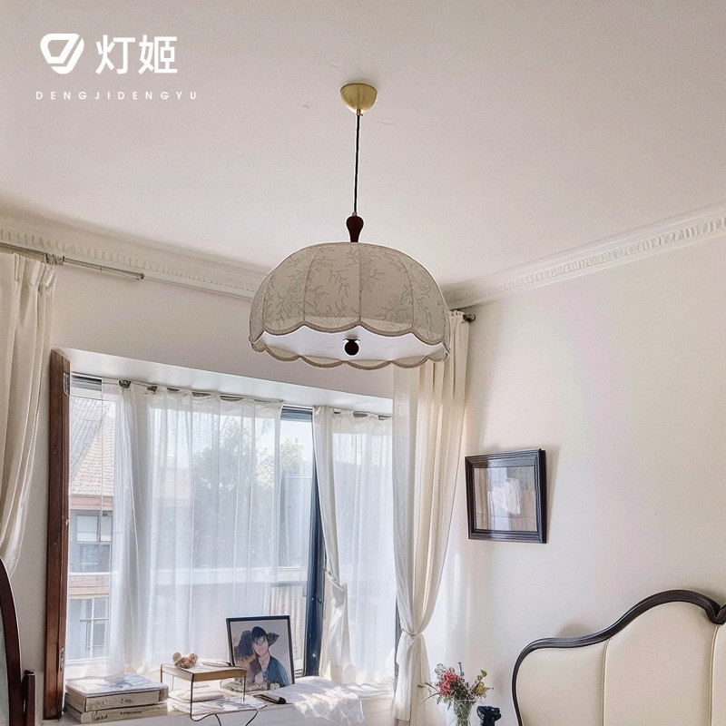 南阳风卧室吊灯日式复古诧寂风布拉格温馨网红法式茶室民宿房间灯