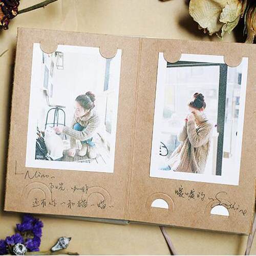 干花收集册5寸相册粘贴diy手工纪念册折叠式拉页手风琴创意本韩文