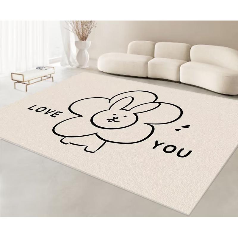 日式客厅地毯侘寂风高级轻奢沙发茶几毯简约现代抽象卧室床边地垫