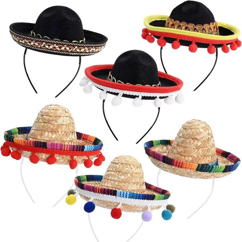 圣诞节万圣节帽生日派对用品成人迷你儿童墨西哥小帽子