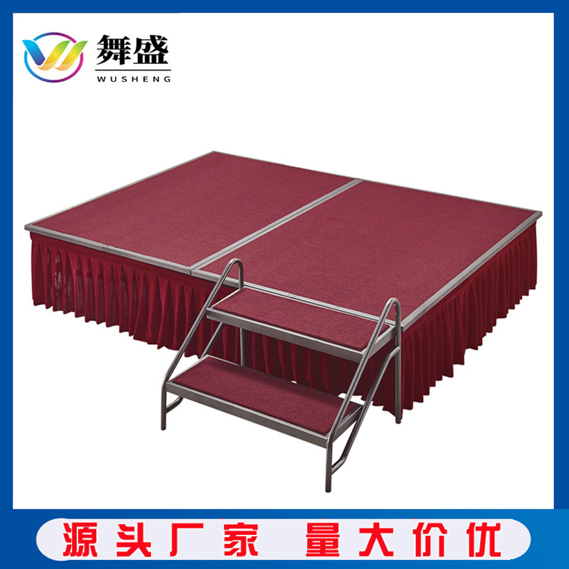 活动舞台酒店折叠舞台婚庆t台升降移动舞台拼装铁舞台架子