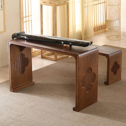 中式实木古琴桌凳古筝专用共鸣琴幼儿园桌仿古国学桌古琴桌书法桌