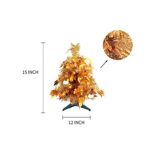 饰摆件圣诞节15inchi枫叶树家用叶树 金色枫桌面摆件圣诞树装