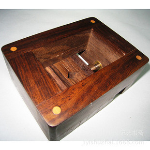 批发金石篆刻印床精制黑檀木红木印床固定印石实木井字床刻