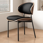 伊姆斯餐椅家用北欧轻奢实木靠背椅酒店休闲咖啡椅现代简约椅子