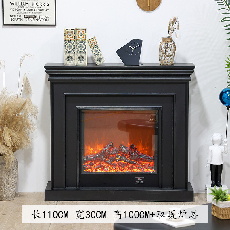 取暖简约实木壁炉架欧式民宿装饰柜多功能仿真火美式现代壁炉炉芯