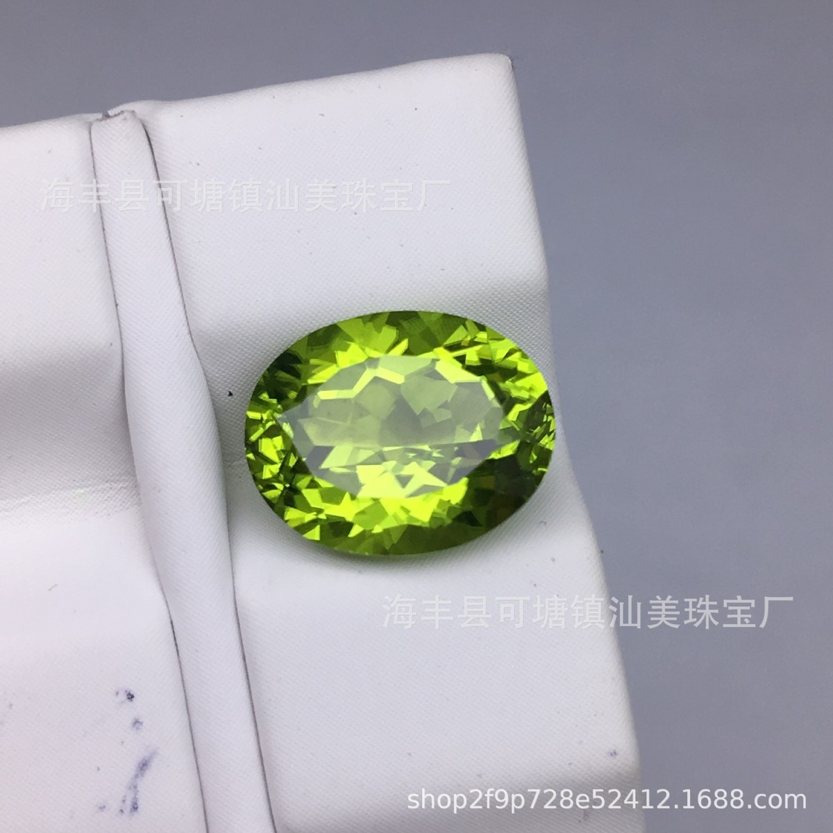 批发天然老矿橄榄石戒面全净体旦形裸石天然原矿半宝石厂家直销