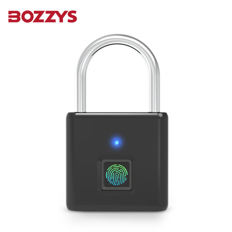 BOZZYS智能指纹挂锁旅行箱学生宿舍柜门健身房速开密码小锁头厂家