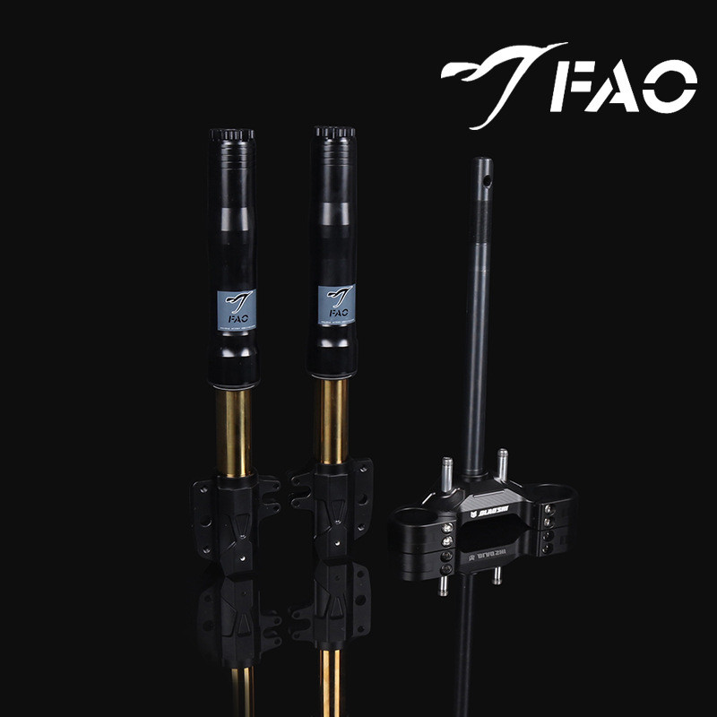 小牛U+B改装前减震FAO猫行动37芯倒置液压阻尼可调37芯实芯方向柱