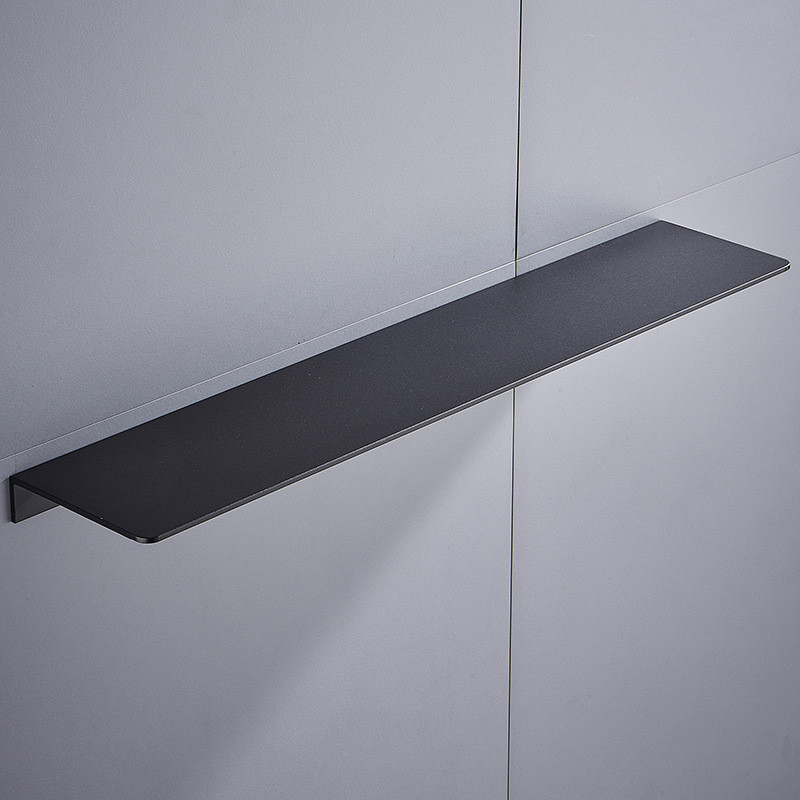 浴室置物架太空铝壁挂免打孔厕所镜前收纳架卫生间30/40/50/60cm