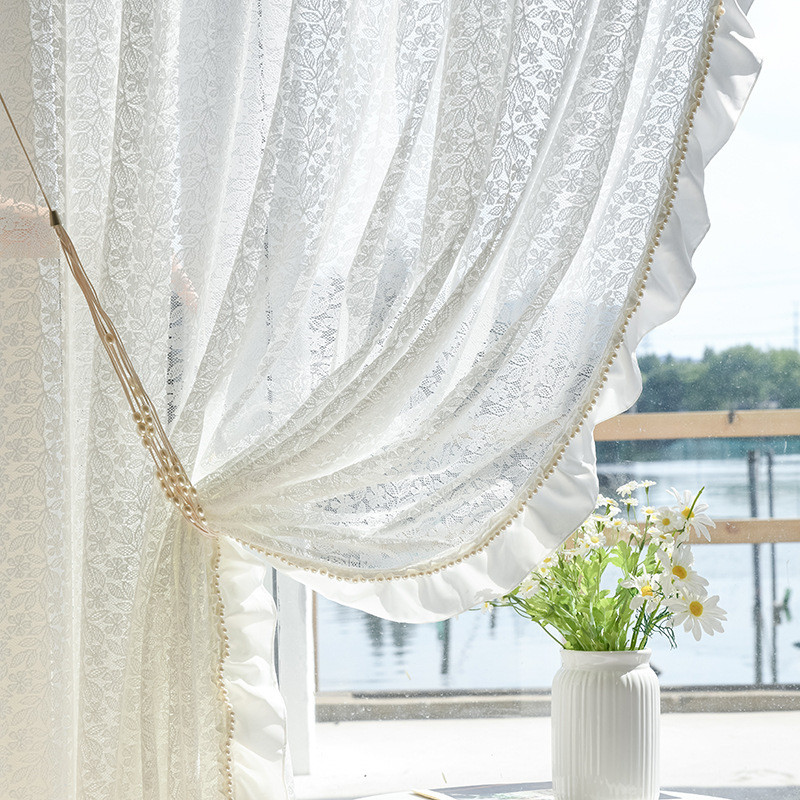 蕾丝白色窗纱合集高档法式法式纱帘窗帘客厅卧室ins风窗纱定制