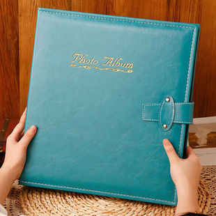 相册皮质相册本纪念册大容量家庭寸纪录影集宝宝成长寸册六寸