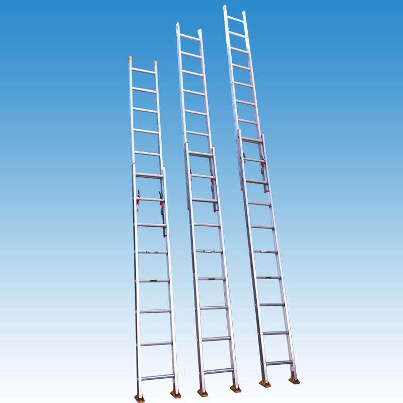 热销订购单面梯抽拉伸缩铝二节家用伸缩梯子批发