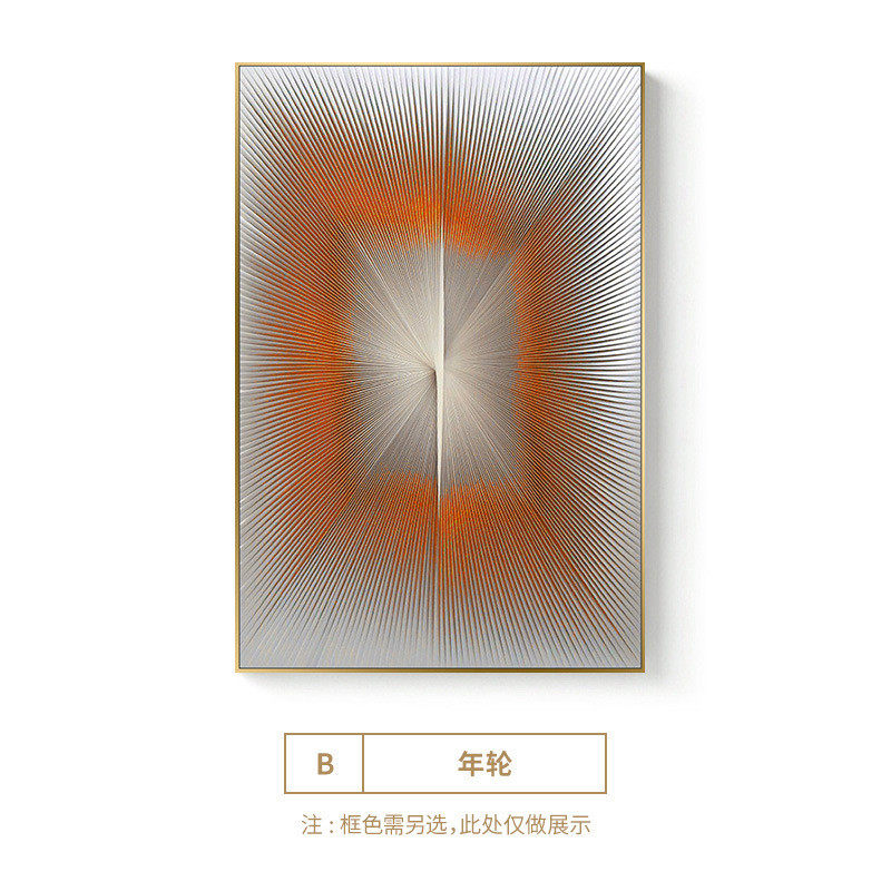现代纯手工样板间拉线立体实物画客厅玄关装饰挂画皮革酒店工艺画