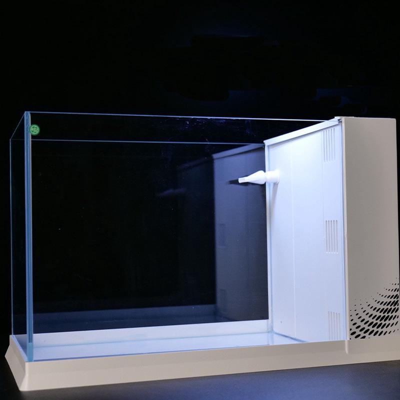 超白侧滤鱼缸带水泵过滤棉三个循环系统生态格子过滤仓柜面水族箱