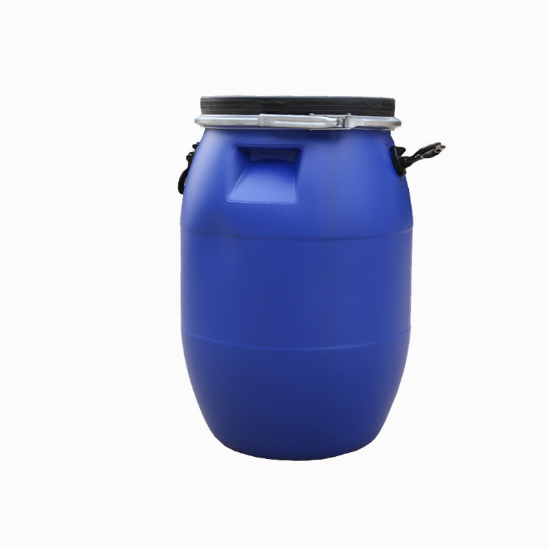 厂家直供60升化工箍桶60l法兰桶加厚蓝色大口全新料60kg抱塑料桶