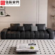意黑色极简像素块式 沙发客厅别墅大平层直排简约复古沙发