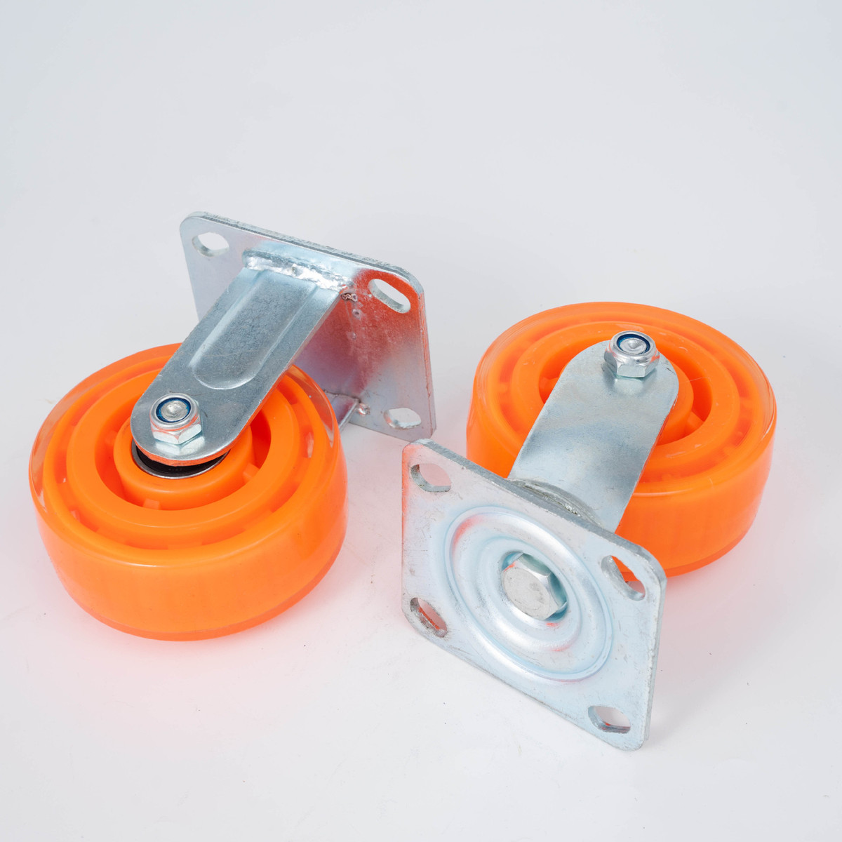 重型货架设备pu灌注万向轮牛筋脱落脚轮4寸5寸6寸耐压耐磨防静音