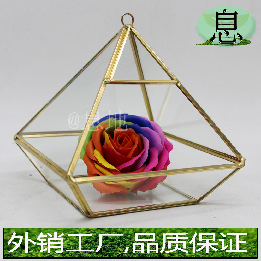 促销18005a包邮!工厂直销花房微景观几何多肉植物玻璃焊锡