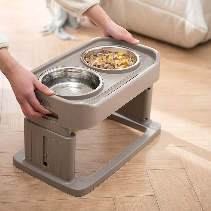 热销工厂直销狗碗大型犬不锈钢碗可拆卸跨境狗盆喂食器宠物用品批