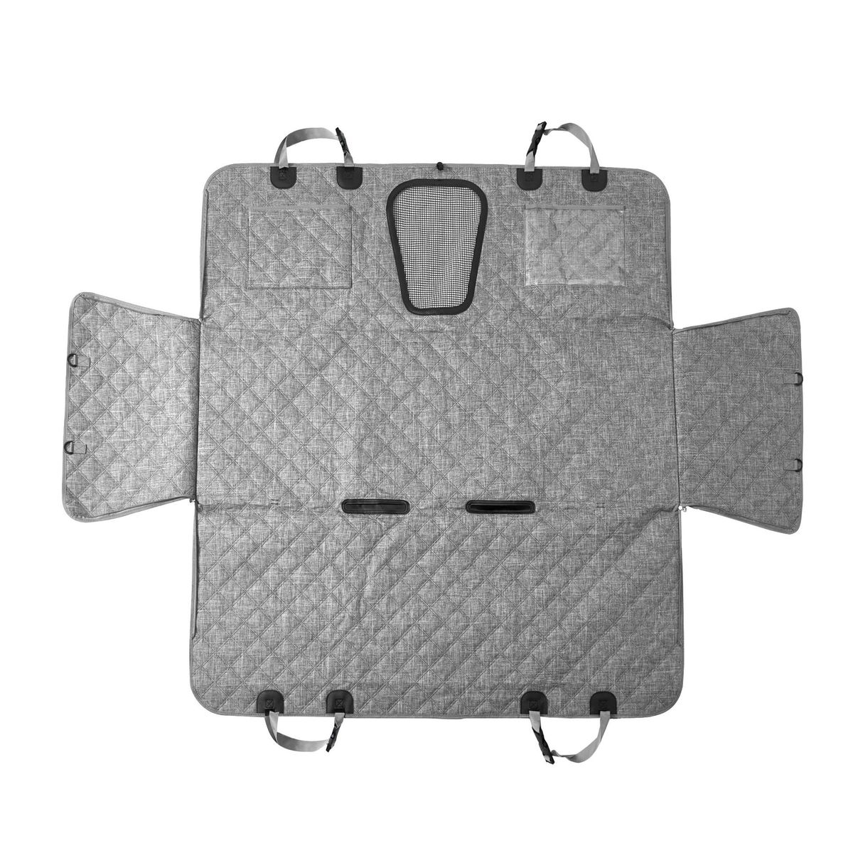 灰色车载宠物垫狗垫子耐磨耐抓汽车狗垫防抓骑车悬挂后座垫后备箱