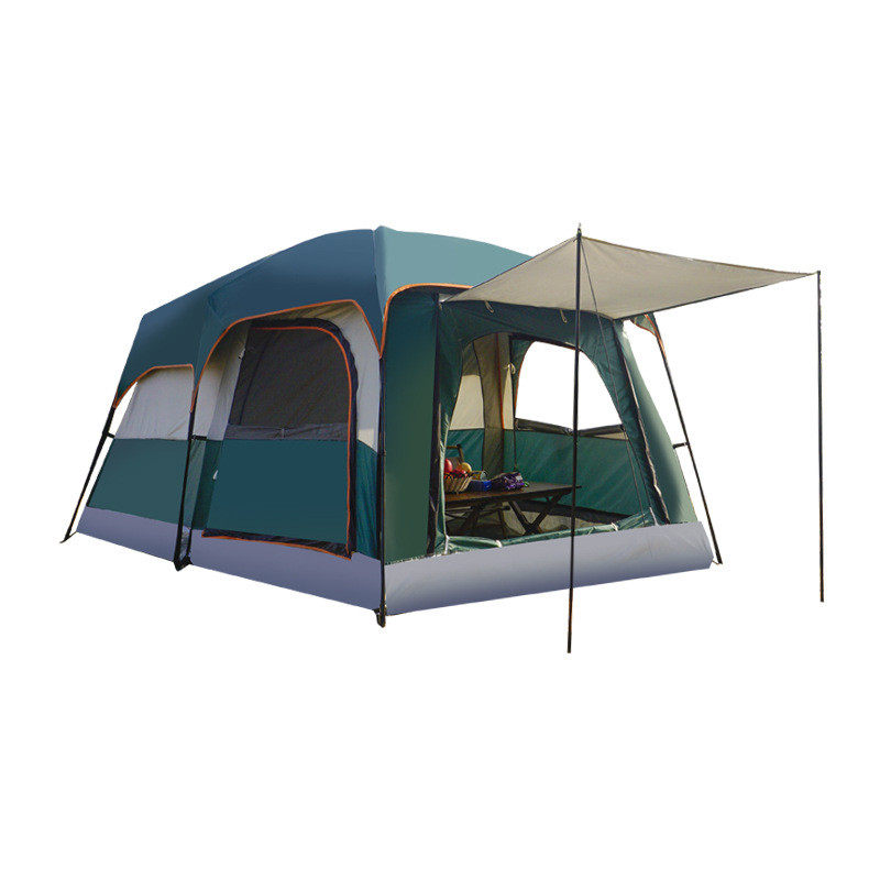 室折叠户外二便携式一厅加厚防雨遮阳8-12人野外大空间露营帐篷