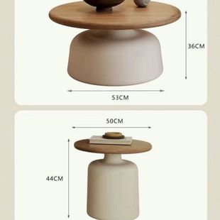 北欧客厅沙发茶几铁艺圆形休闲现代简约家用边几组合茶几小户型木