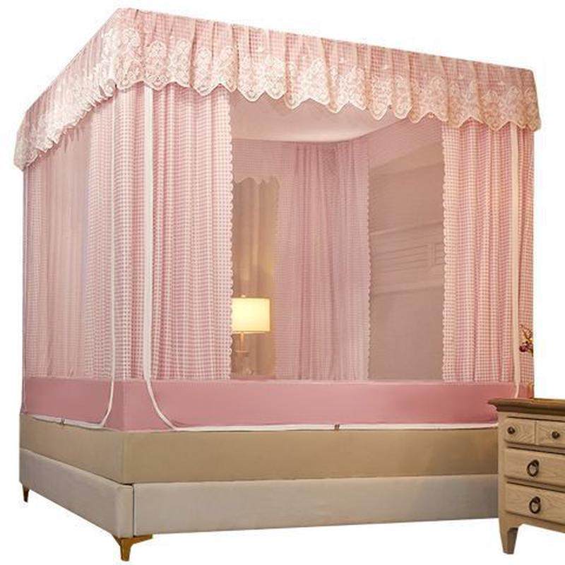 遮光蚊帐床幔拉链全封闭一体式坐床1.5米1.8m床公主床帘纹帐家用,床上用品,蚊帐,淘宝优惠券,粉丝福利购,淘宝优惠卷