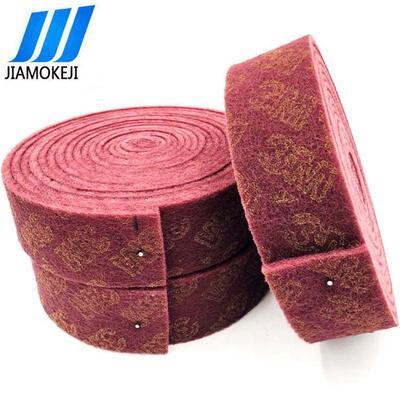 厂家直销7447工业百洁布含砂百洁布红色拉丝布清洁布0.08*8m