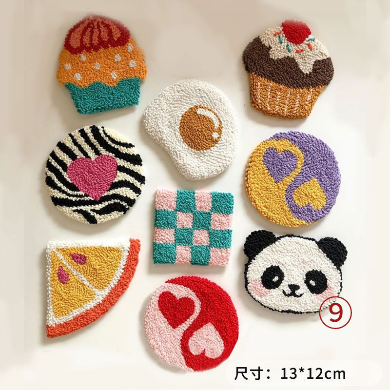 diy材料包戳针戳戳乐布料隔热垫儿童毛线画初学者戳戳绣杯垫