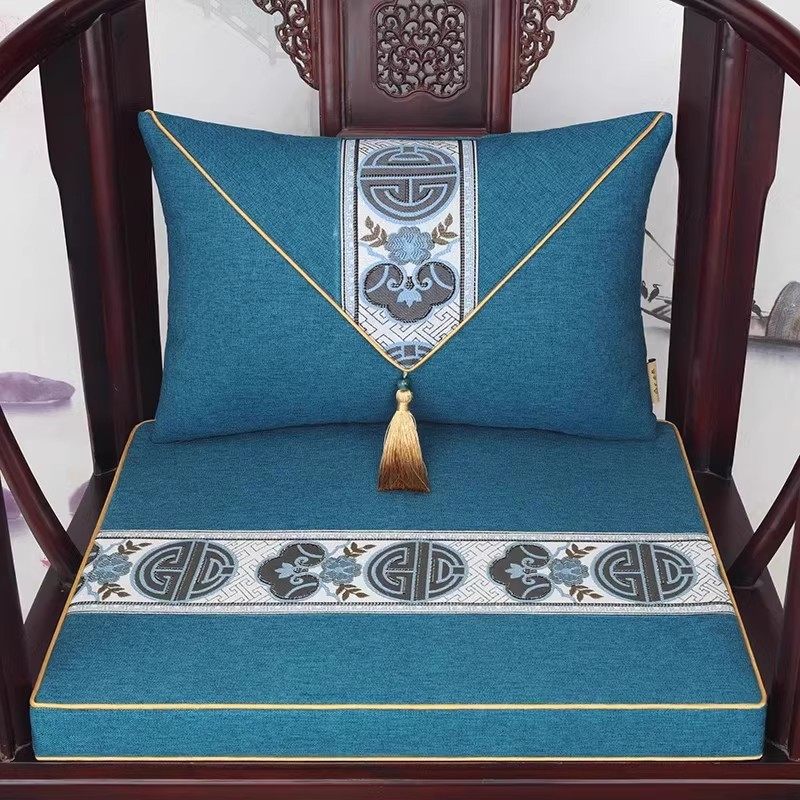 新中式罗汉实木圈椅坐垫海绵乳胶椰棕红木沙发坐垫床垫防滑椅子垫