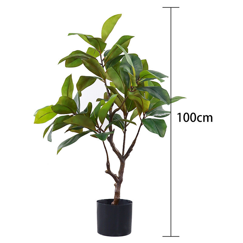 仿真玉兰树枇杷树假树盆栽室内客厅造景摄影道具北欧绿植假树